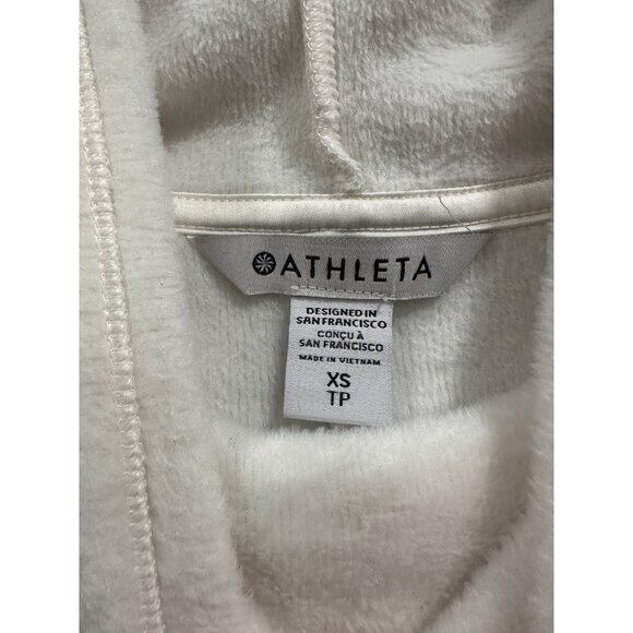 Athleta XS White Turtleneck Pullover Sweatshirt Minimalist Athleisure - Picture 3 of 5